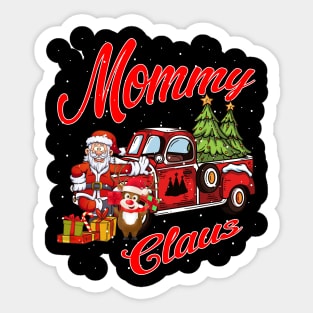 Mommy Claus Santa Car Christmas Funny Awesome Gift Sticker